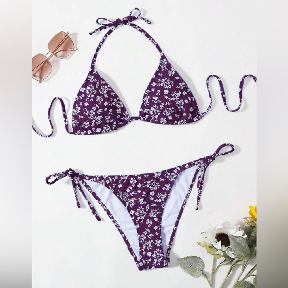 NWT Two Piece Tie Sides Bikini Swimsuit
